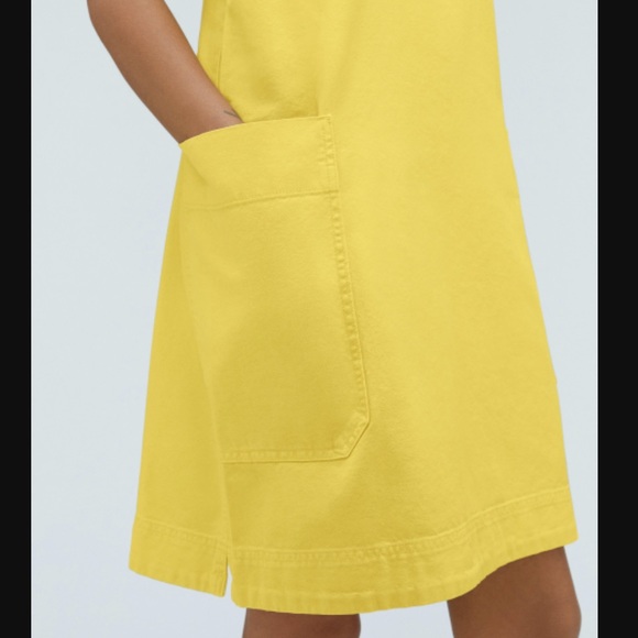Everlane Cross Back Apron Mini Dress Sz M - Picture 3 of 12